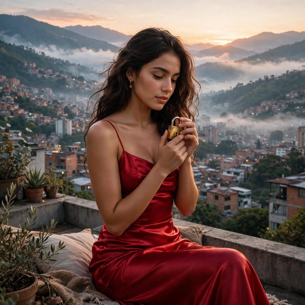 Sunrise over Medellín rooftops, the hour the final track describes
